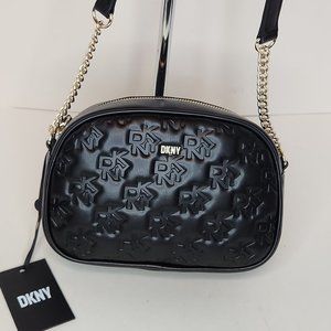 DKNY Sharon Camera Crossbody Embossed - Black - NWT
